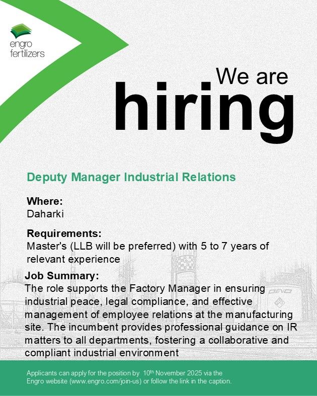 Engro Corporation Limited Jobs November 2025 1