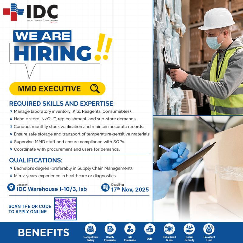 Islamabad Diagnostic Center IDC Jobs MMD Executive 1