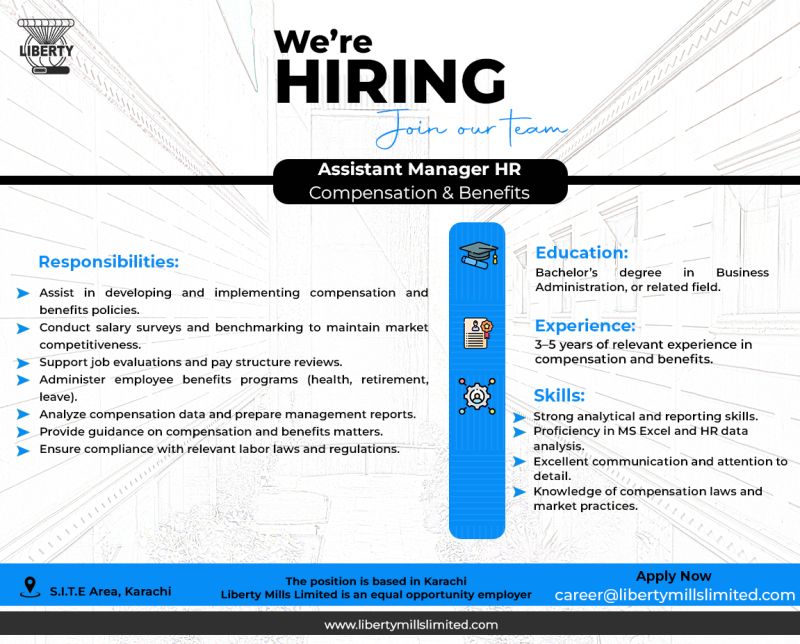 Liberty Mills Limited Jobs Assistant Manager HR Compensation & Benefits 1
