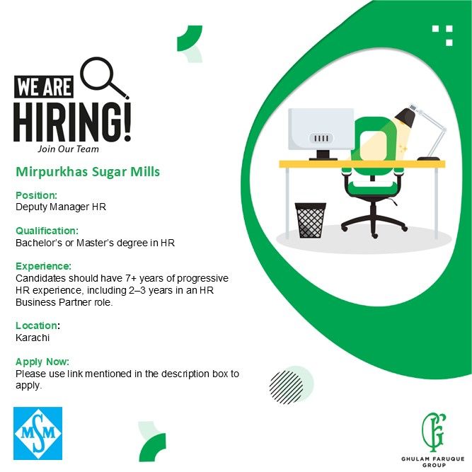 Mirpurkas Sugar Mills Jobs Deputy Manager HR 1