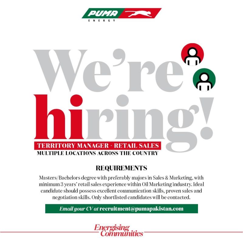PUMA Energy Jobs Territory Manager Retail Sales 1