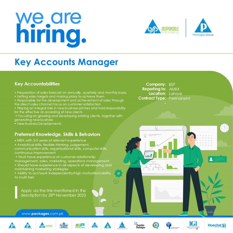 Packages Limited Jobs Key Accounts Manager 1
