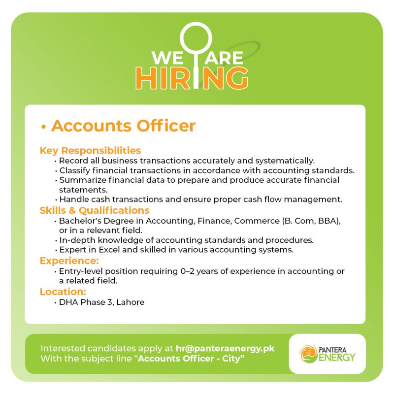 Pantera Energy Jobs Accounts Officer 1