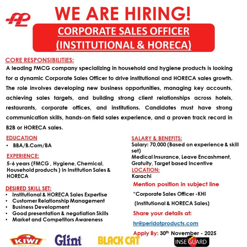 Peridot Products Pvt Ltd Jobs November 2025 3