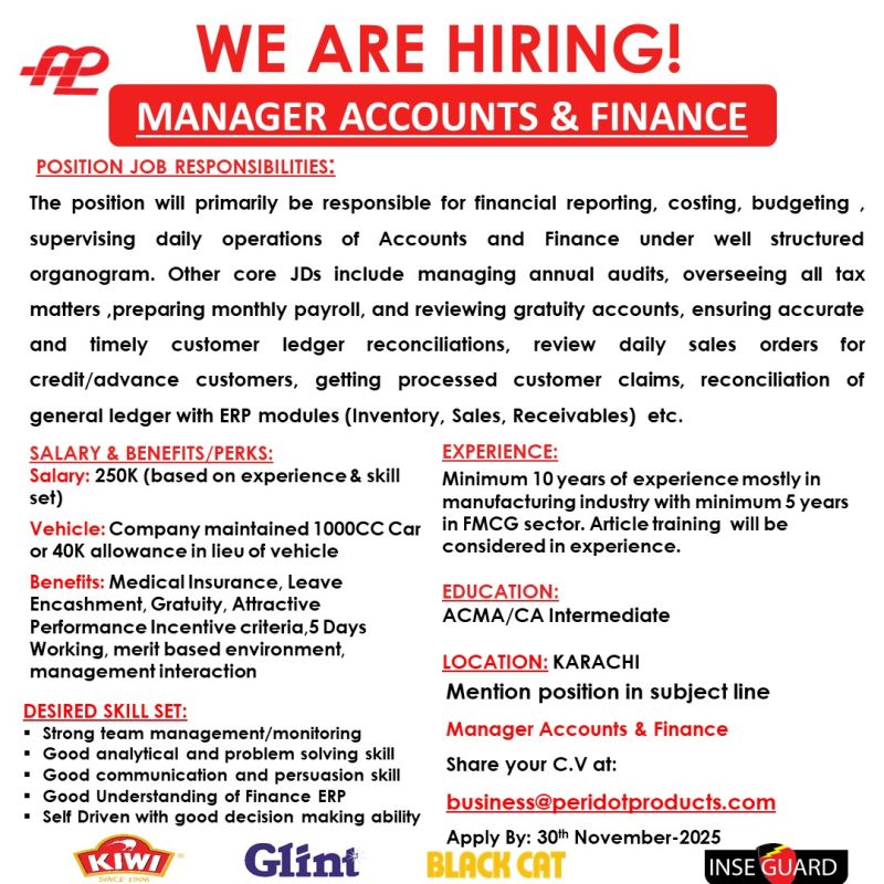 Peridot Products Pvt Ltd Jobs November 2025 1