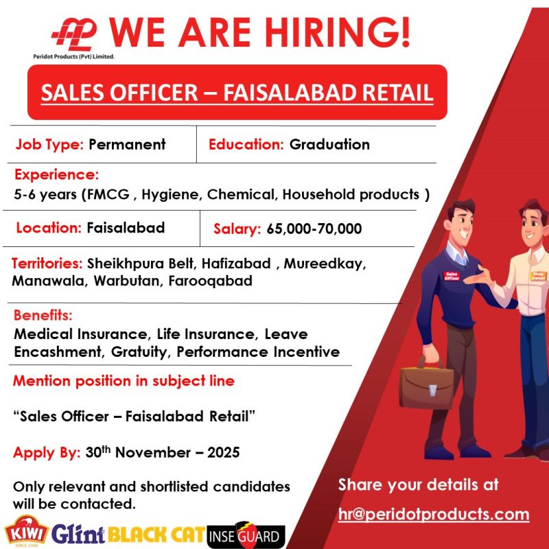 Peridot Products Pvt Ltd Jobs Sales Officer 1