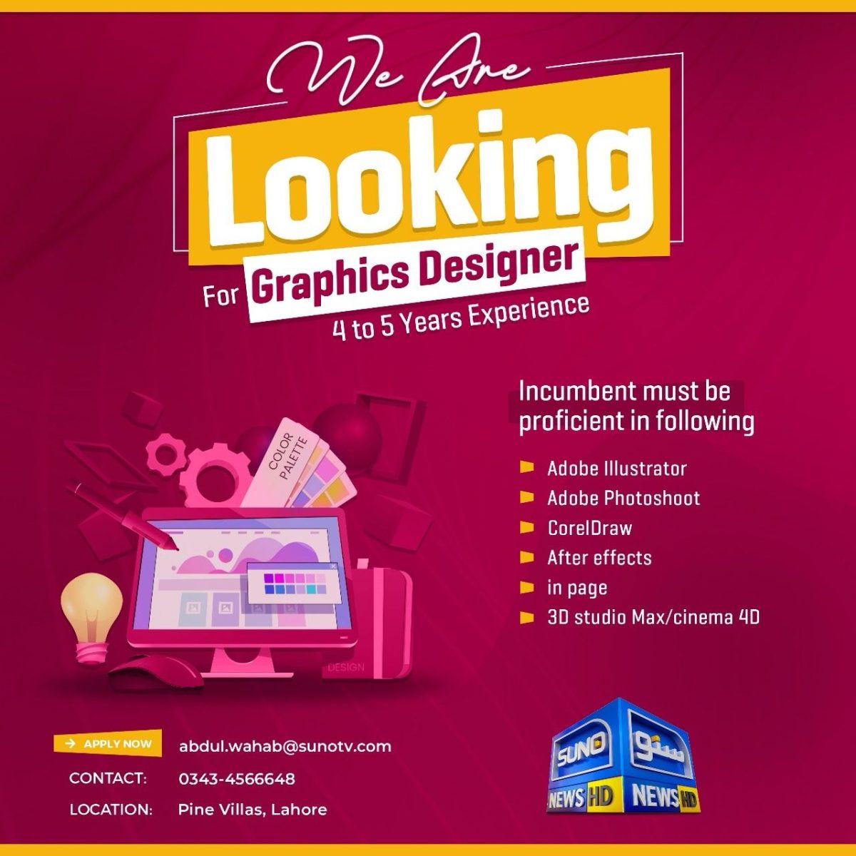Suno TV Jobs Graphics Designer 1