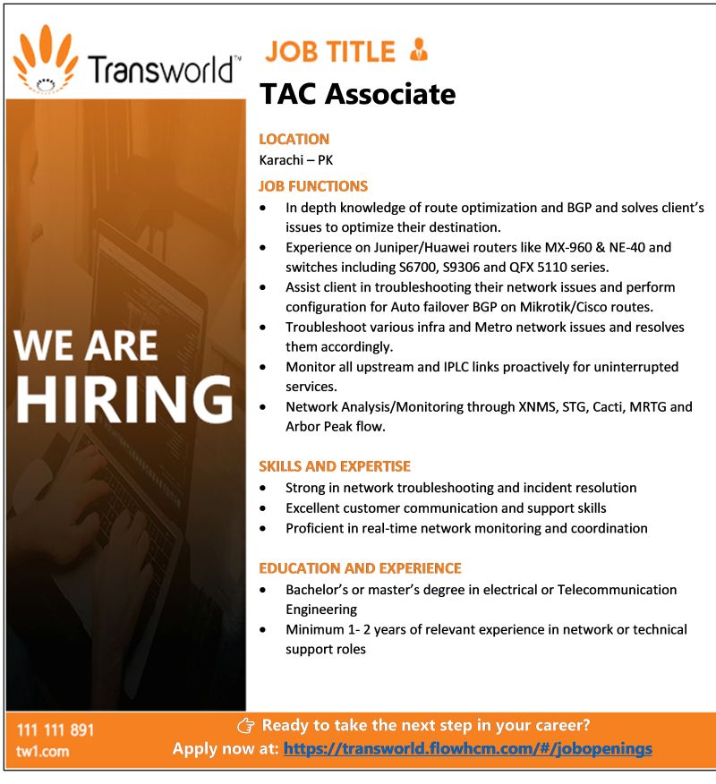 Transworld Associates Jobs TAC Associate 1