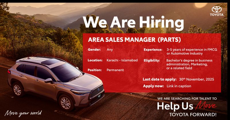 Toyota Pakistan Jobs Area Sales Manager 1
