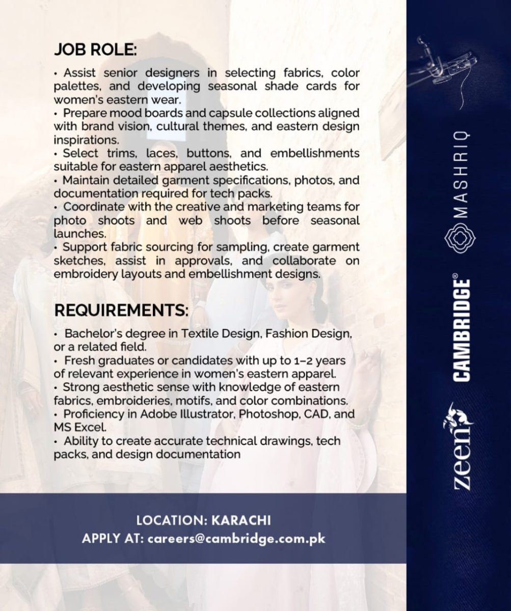 Zeen Cambridge Jobs Junior Textile Designer  2