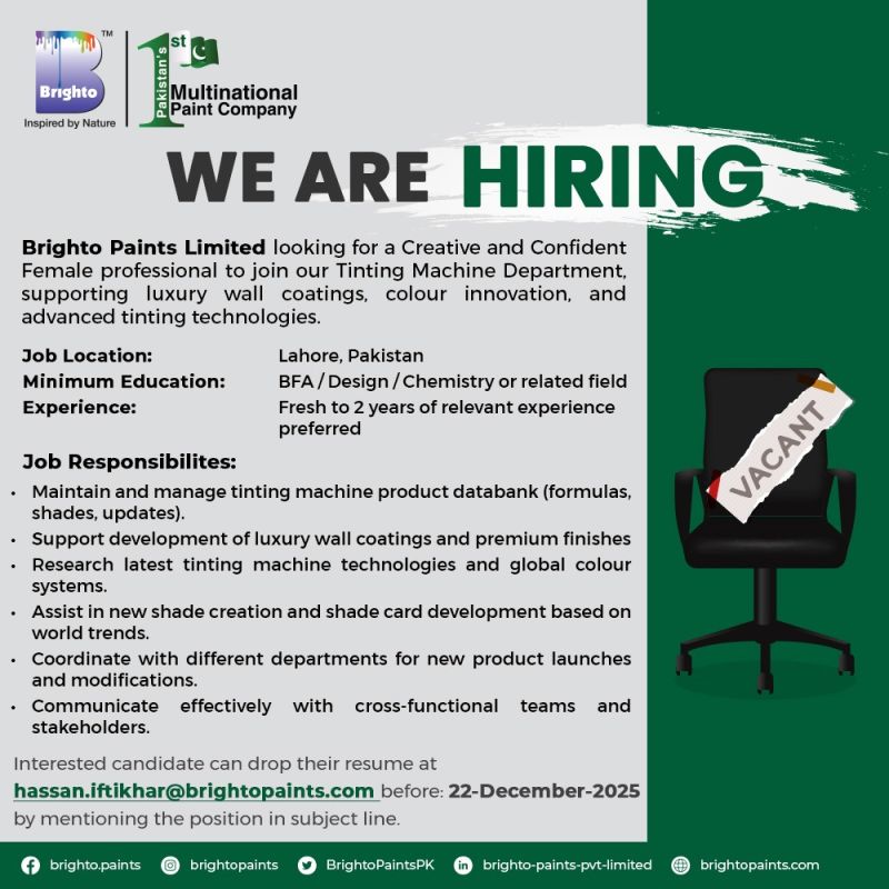 Brighto Paints Jobs December 2025 1