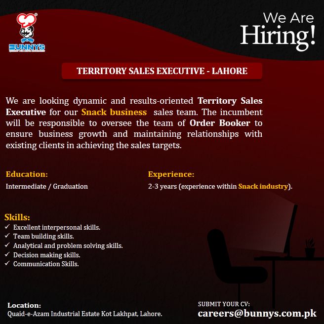 Bunny's Limited Jobs Territory Sales Executive 1