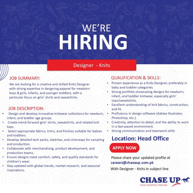 Chase Up Jobs Designer Knits 1