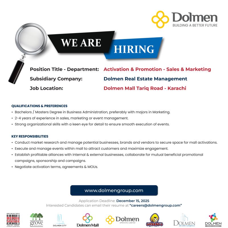 Dolmen Group Jobs Activation and Promotion Sales & Marketing 1