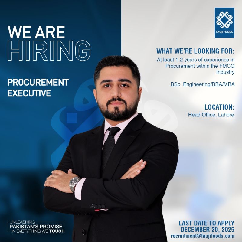 Fauji Foods Limited Jobs Procurement Executive 1