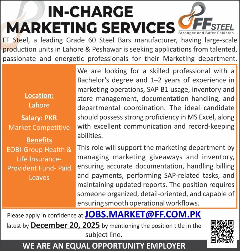 FF Steel Jobs December 2025 1