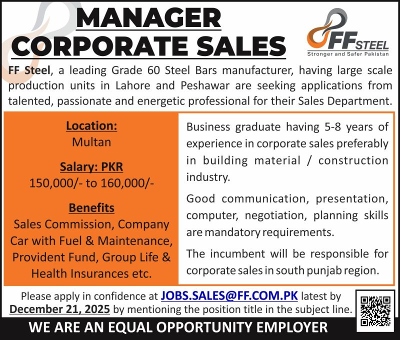 FF Steel Jobs December 2025 2