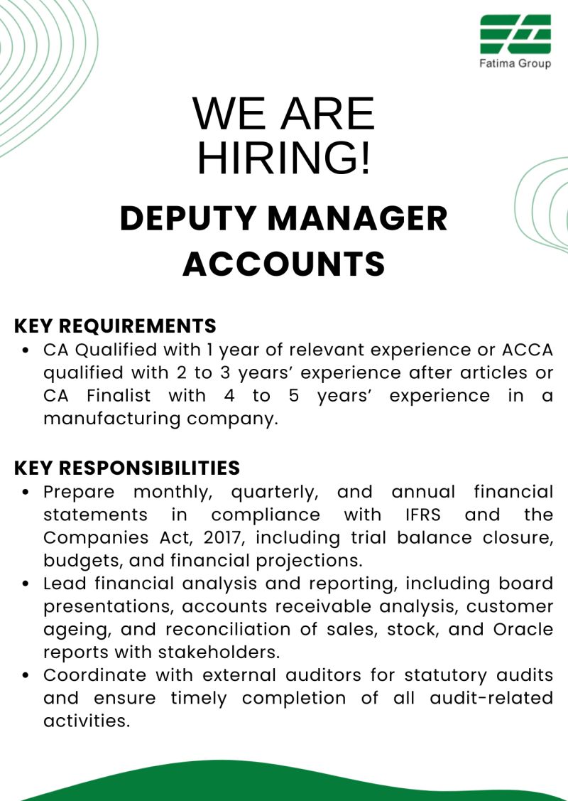 Fatima Group Jobs December 2025 2