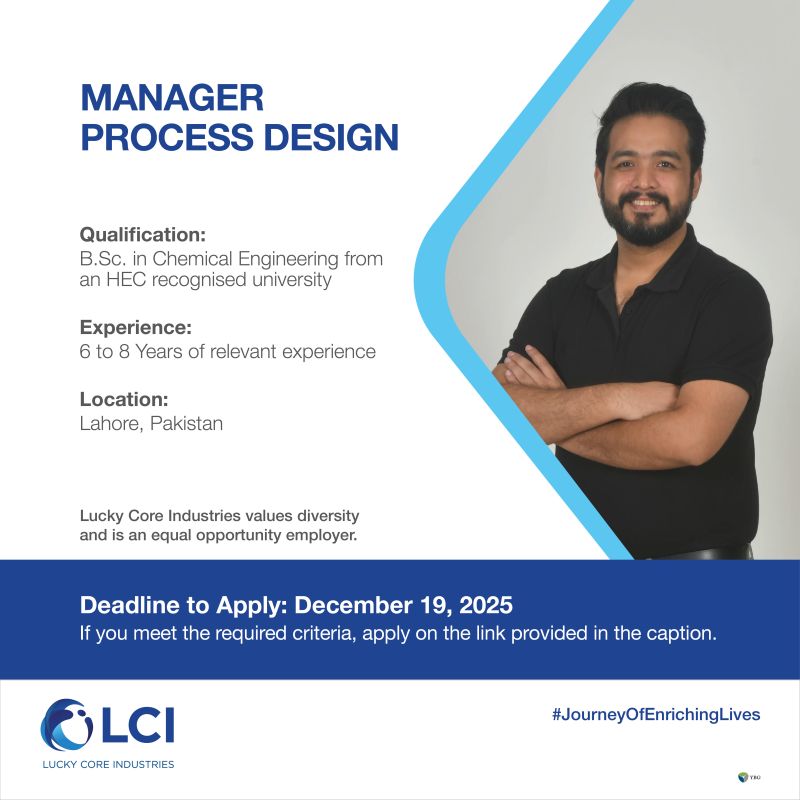 Lucky Core Industries Limited LCI Jobs Manager Process Design 1