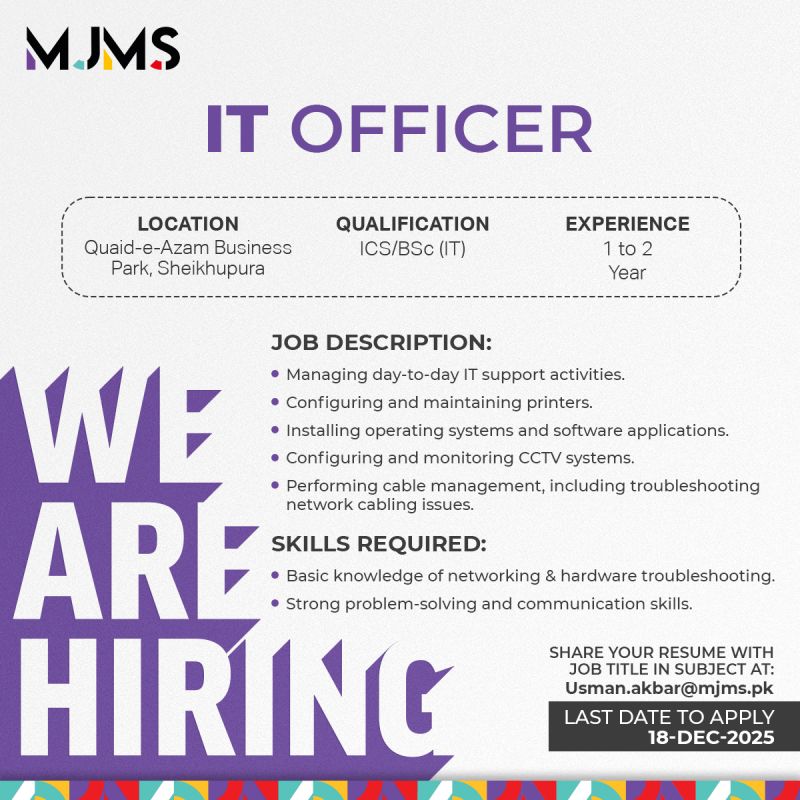 MJMS Pakistan Jobs December 2025 1