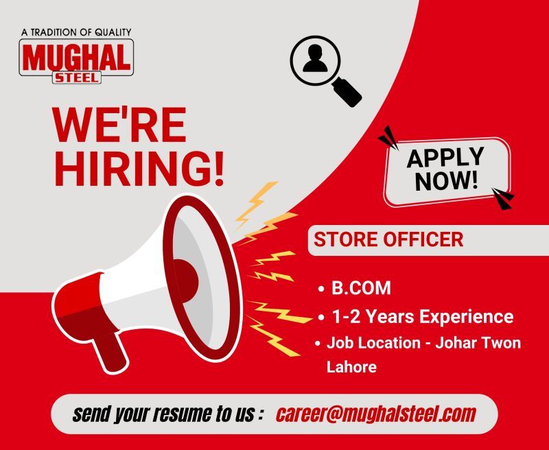 Mughal Iron & Steel Industries Limited Jobs Store Officer 1