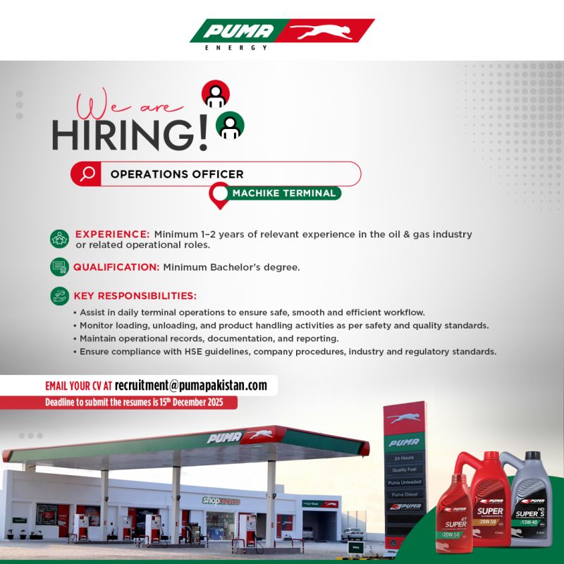 PUMA Energy Jobs Operations Officer 1