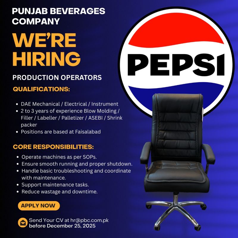 Punjab Beverages Company Jobs Production Operators 1