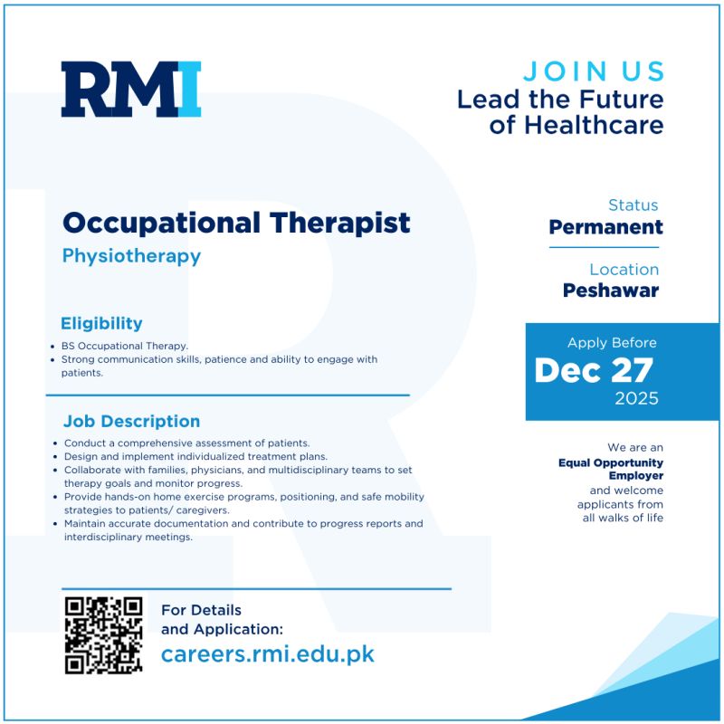 Rehman Medical Institute RMI Jobs December 2025 2