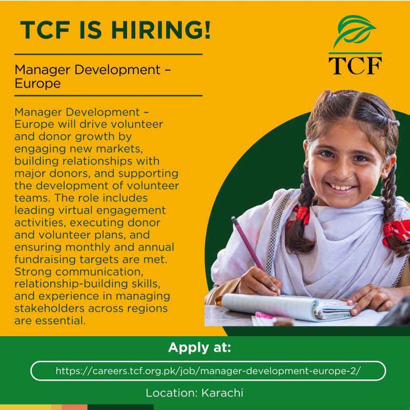 The Citizens Foundation TCF Jobs Manager Development 1