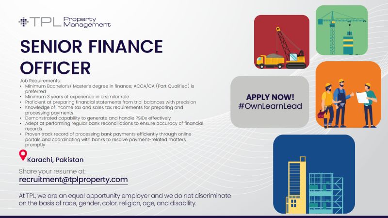 TPL Developments Jobs Senior Finance Officer 1
