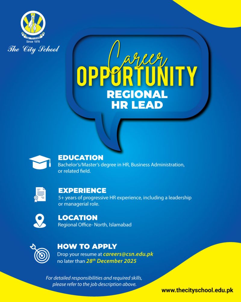 The City School Jobs Regional HR Lead 1