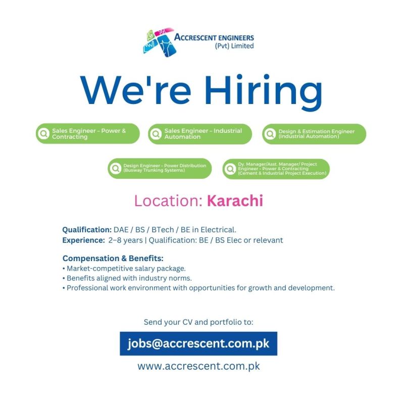 Accrescent Engineers (Pvt) Ltd Jobs February 2026 1