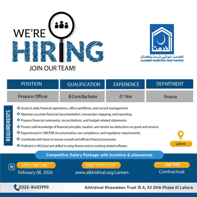 Alkhidmat Foundation Pakistan Jobs February 2026 3