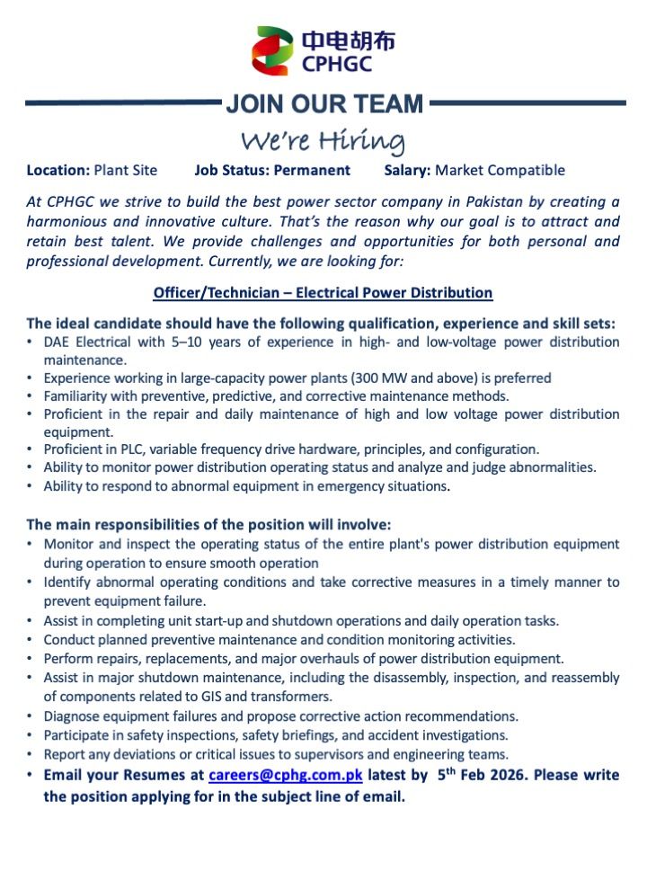 China Power Hub Generation Company CPHGC Jobs February 2026 2