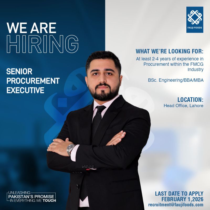 Fauji Foods Limited Jobs Senior Procurement Executive 1
