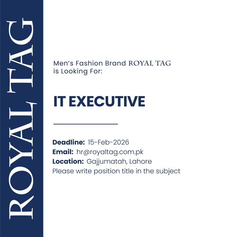 Royal Tag Jobs IT Executive 1