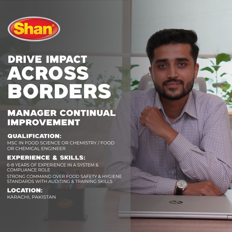 Shan Foods Pvt Ltd Jobs Manager Continual Improvement 1