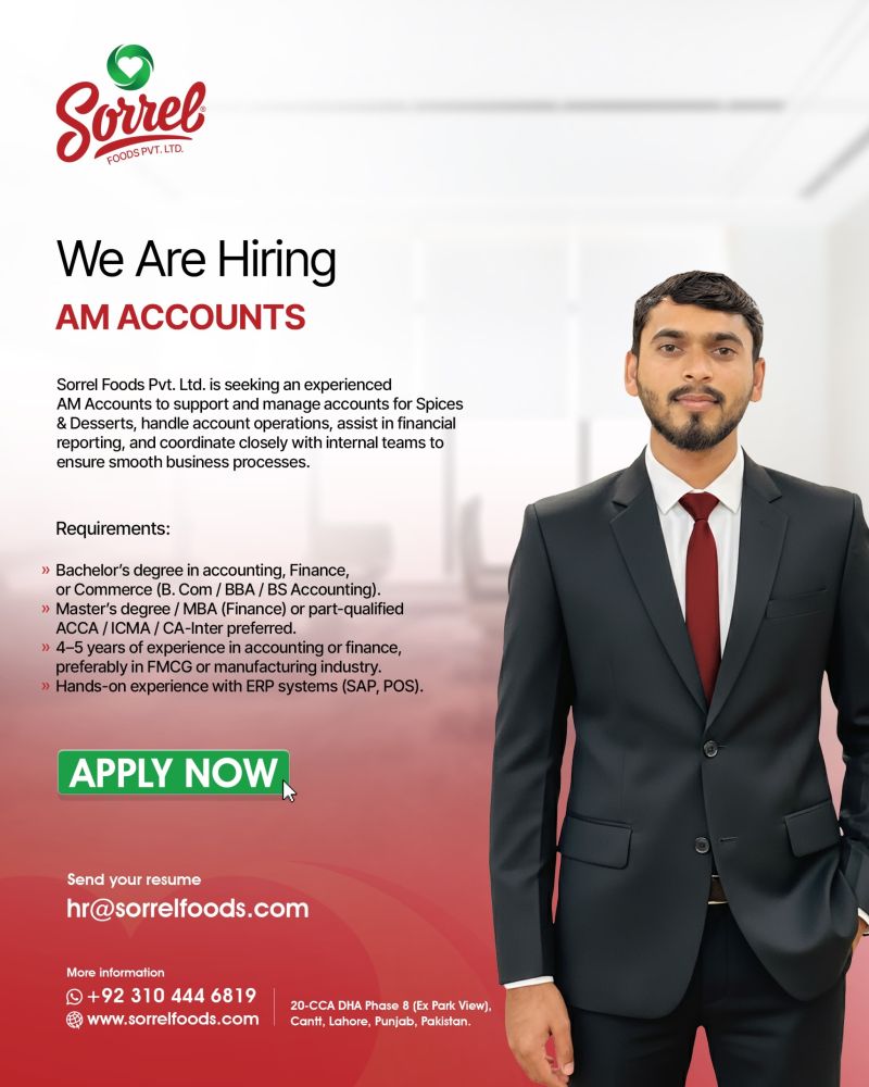 Sorrel Foods Private Limited Jobs AM Accounts 1