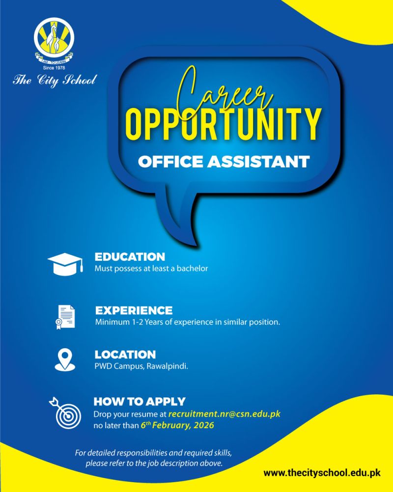 The City School Jobs Office Assistant 1