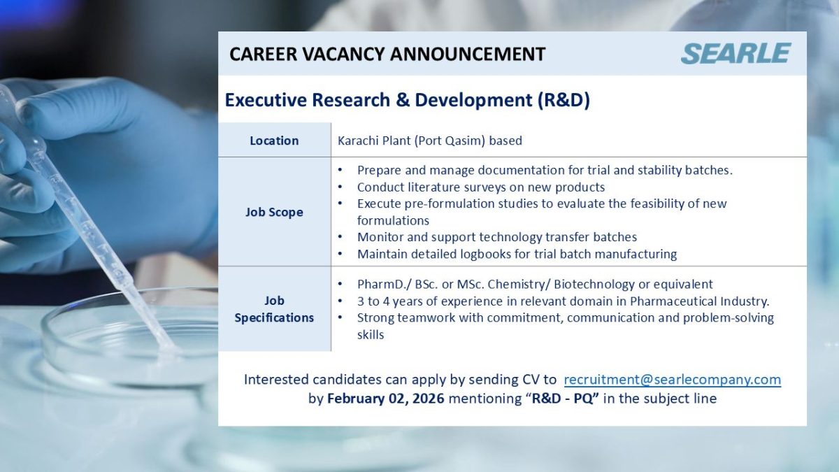 The SEARLE Company Ltd Jobs 21 January 2026 1