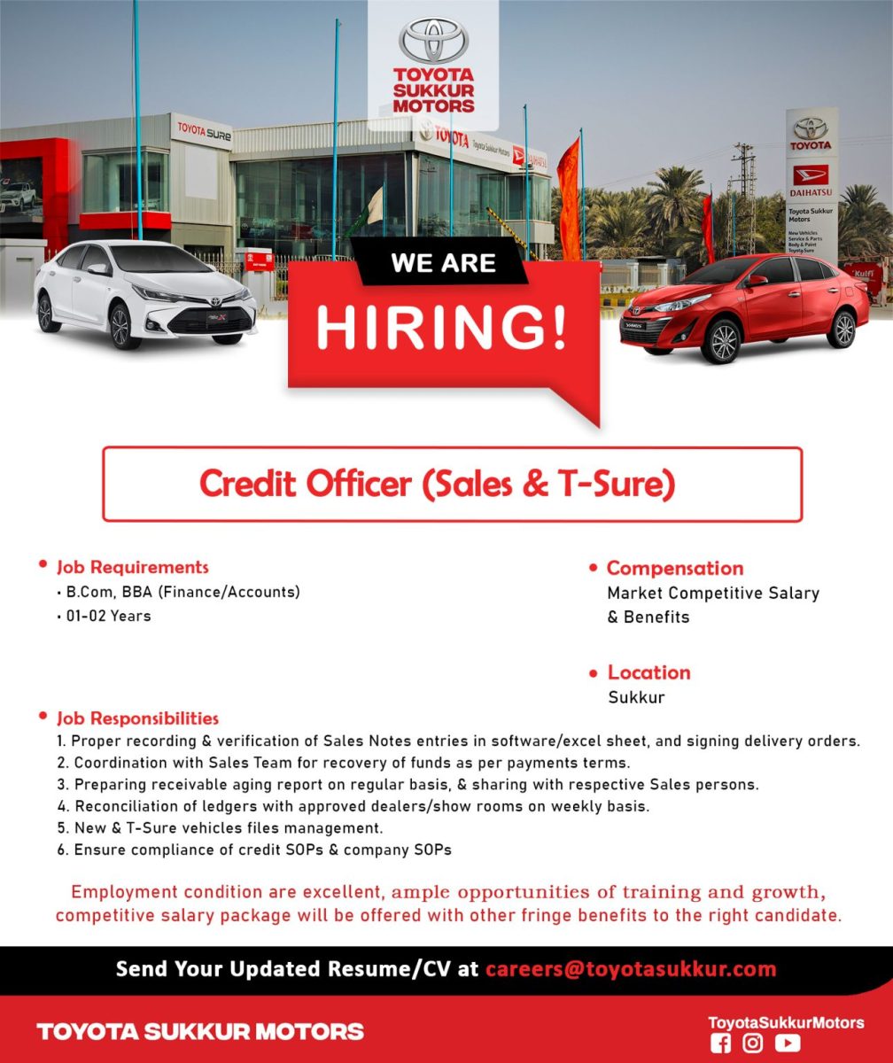 Toyota Sukkur Motors Jobs 20 January 2026 01 1
