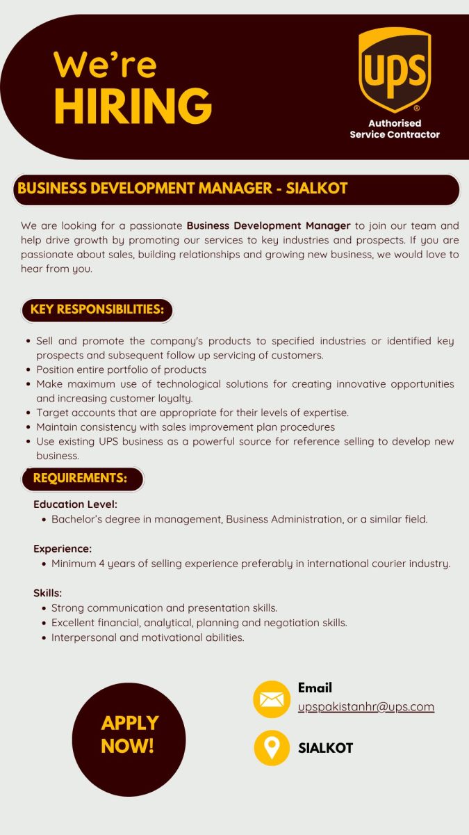 UPS Pakistan Jobs 21 January 2026 1