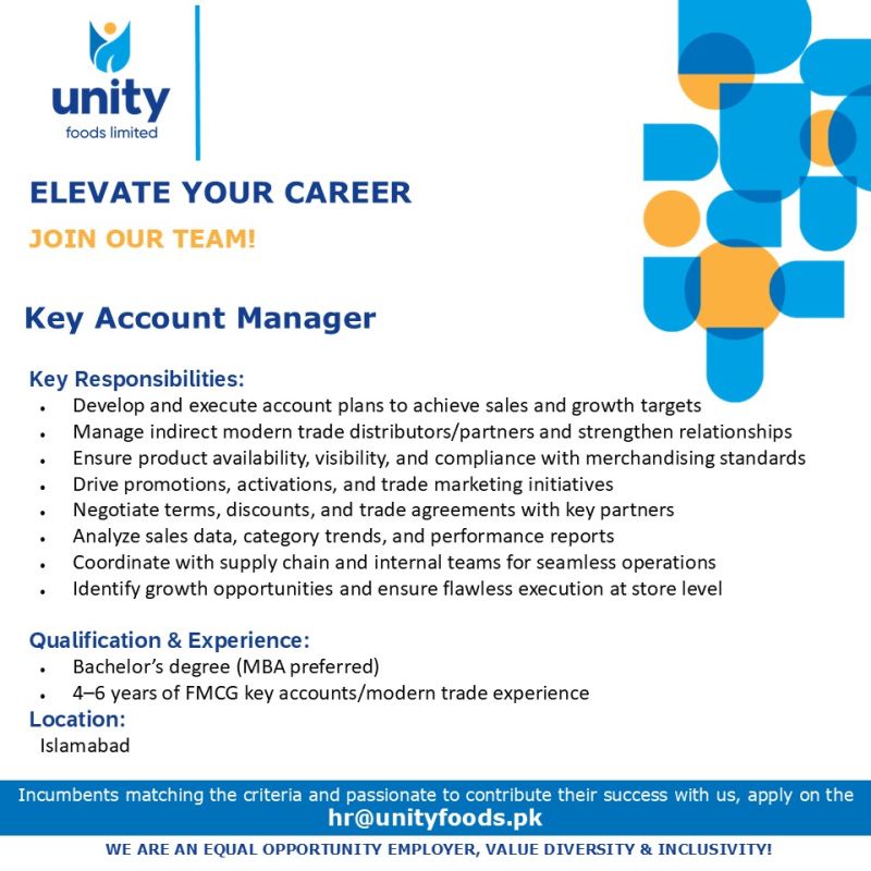 Unity Foods Limited Jobs Key Account Manager 1