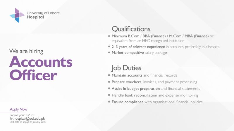 University of Lahore Hospital Jobs January 2026 1