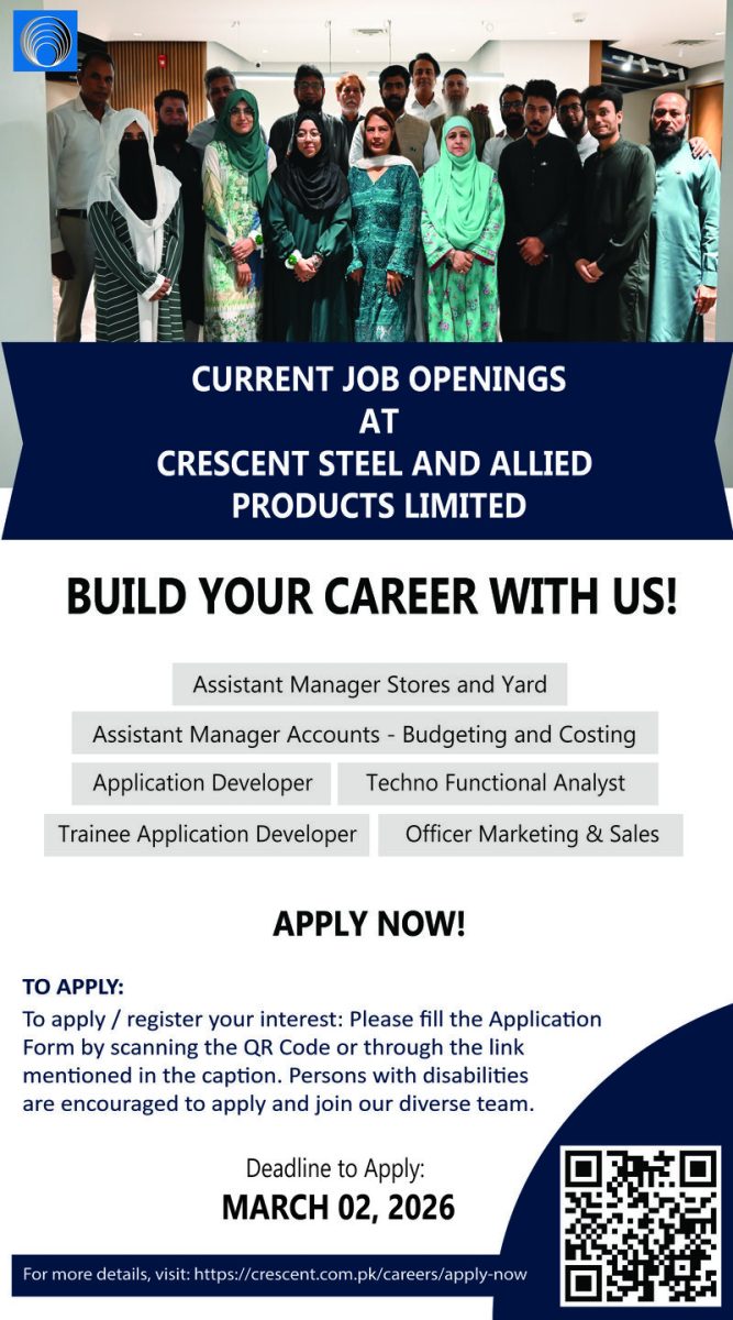 Crescent Steel and Allied Products Limited Jobs March 2026 1