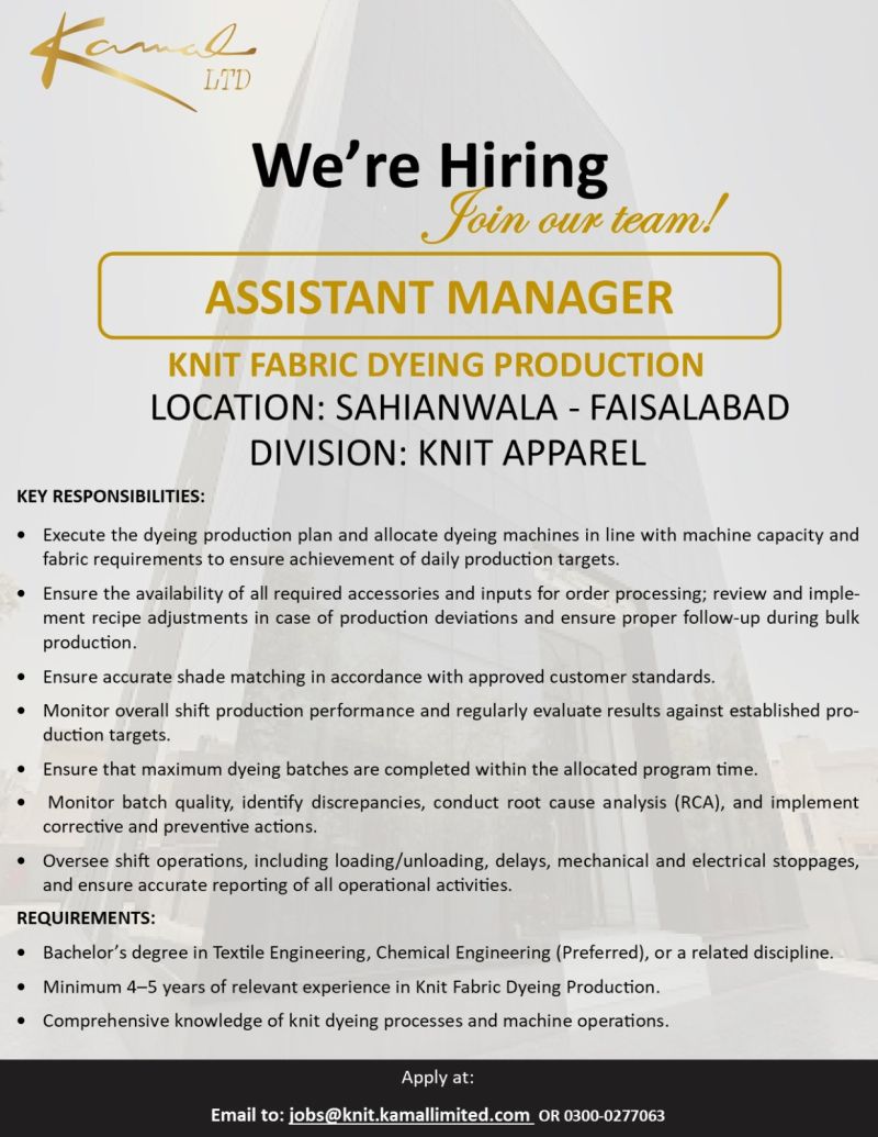 Kamal Limited Jobs February 2026 3