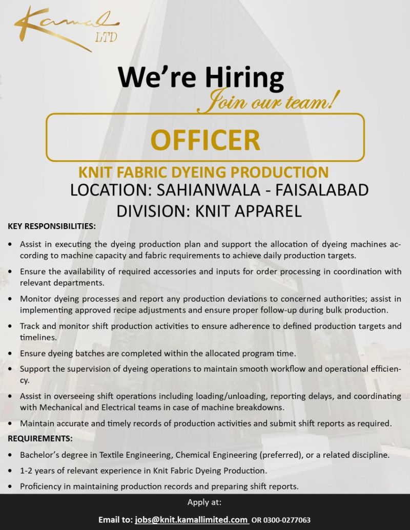 Kamal Limited Jobs February 2026 1