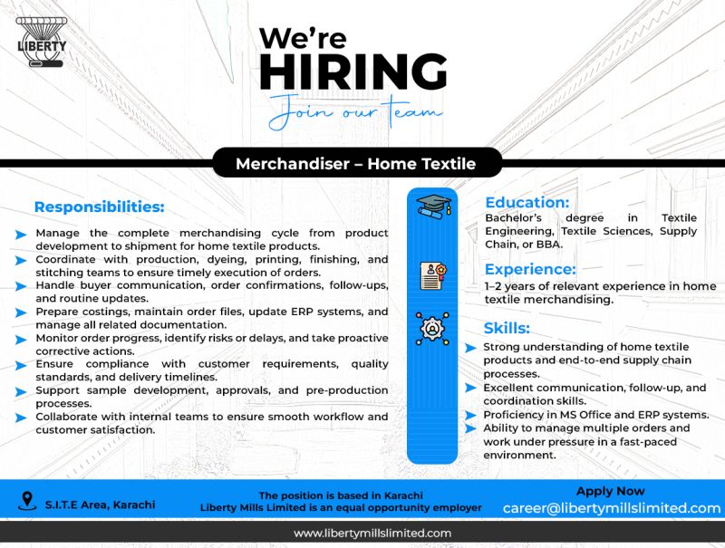 Liberty Mills Limited Jobs Merchandiser 1