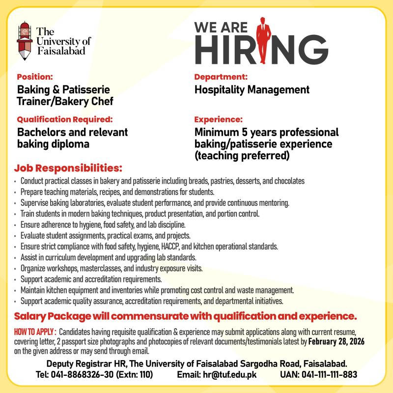 The University of Faisalabad Jobs February 2026 2