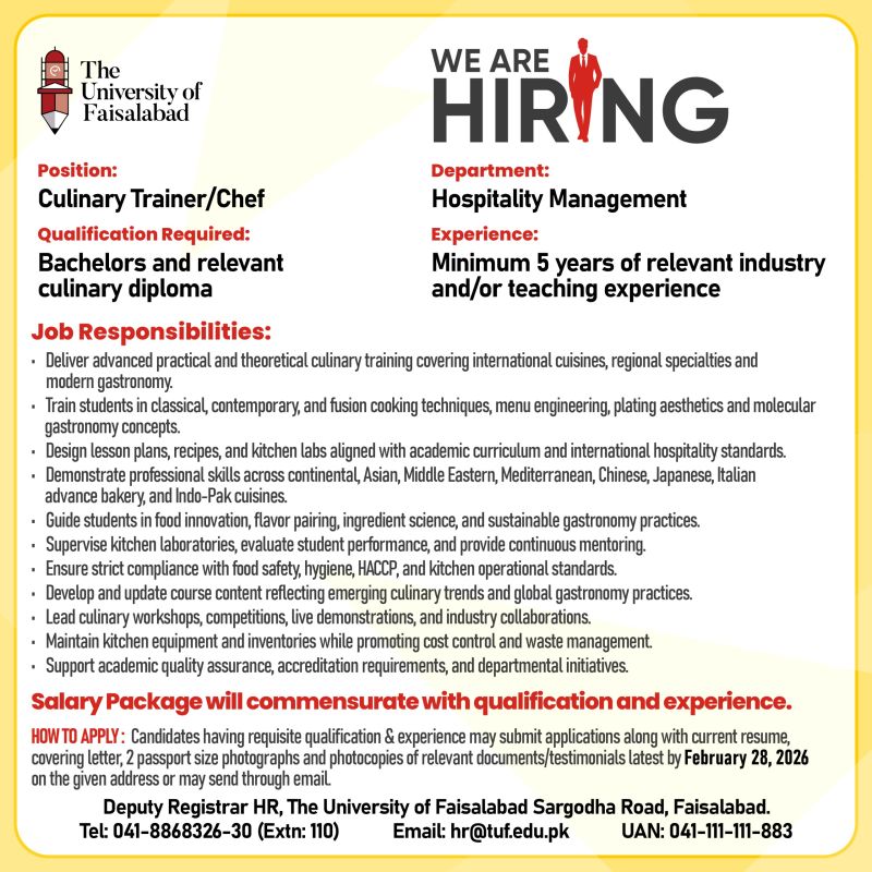 The University of Faisalabad Jobs February 2026 1